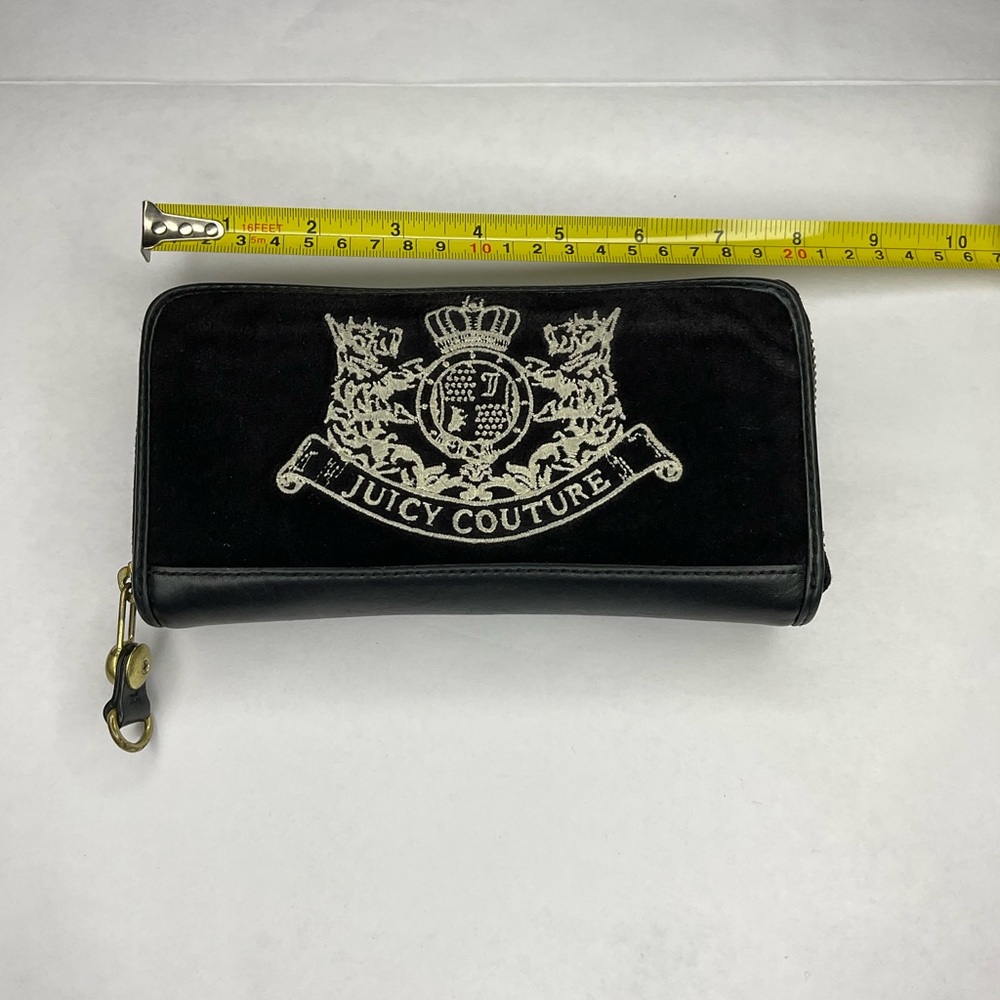 Juicy Couture Black and Gold Zip Wallet